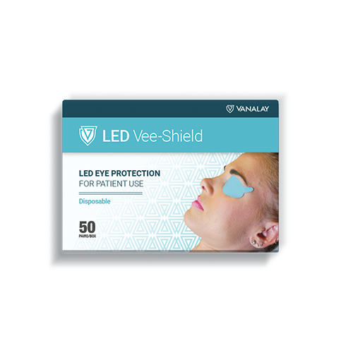 led vee shield disposable patient eye protection