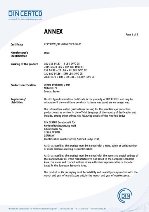 Pi18 CE Annex (Page 1 of 2)