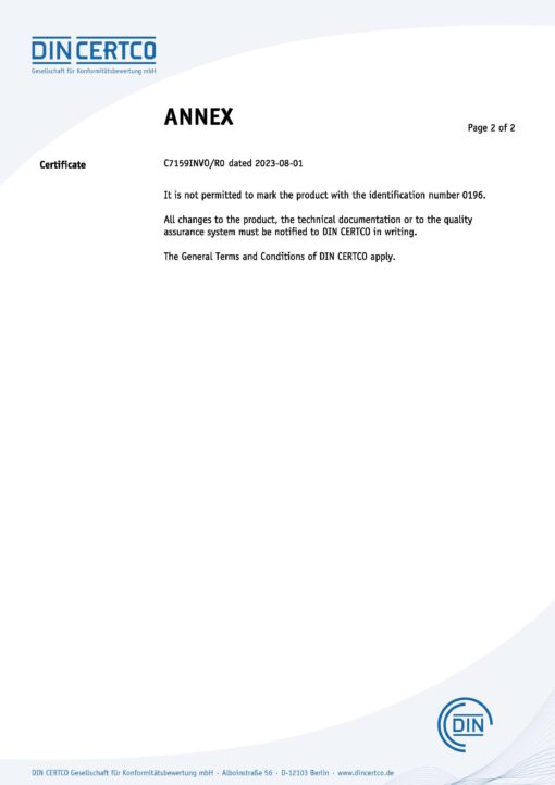 Pi18 CE Annex (Page 2 of 2)