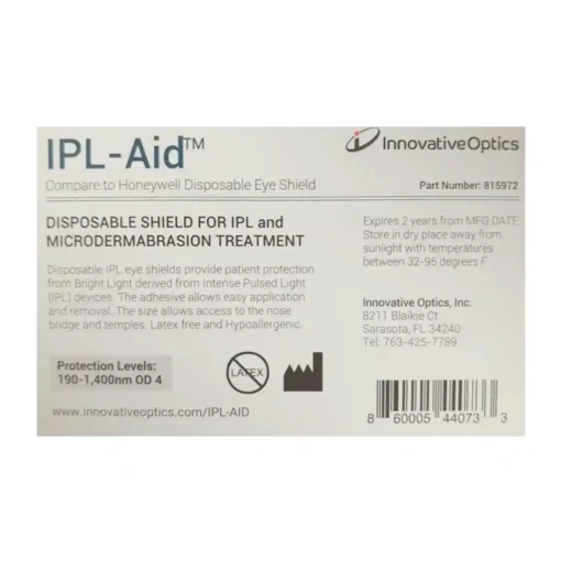 IPL-Aid eye shields box back