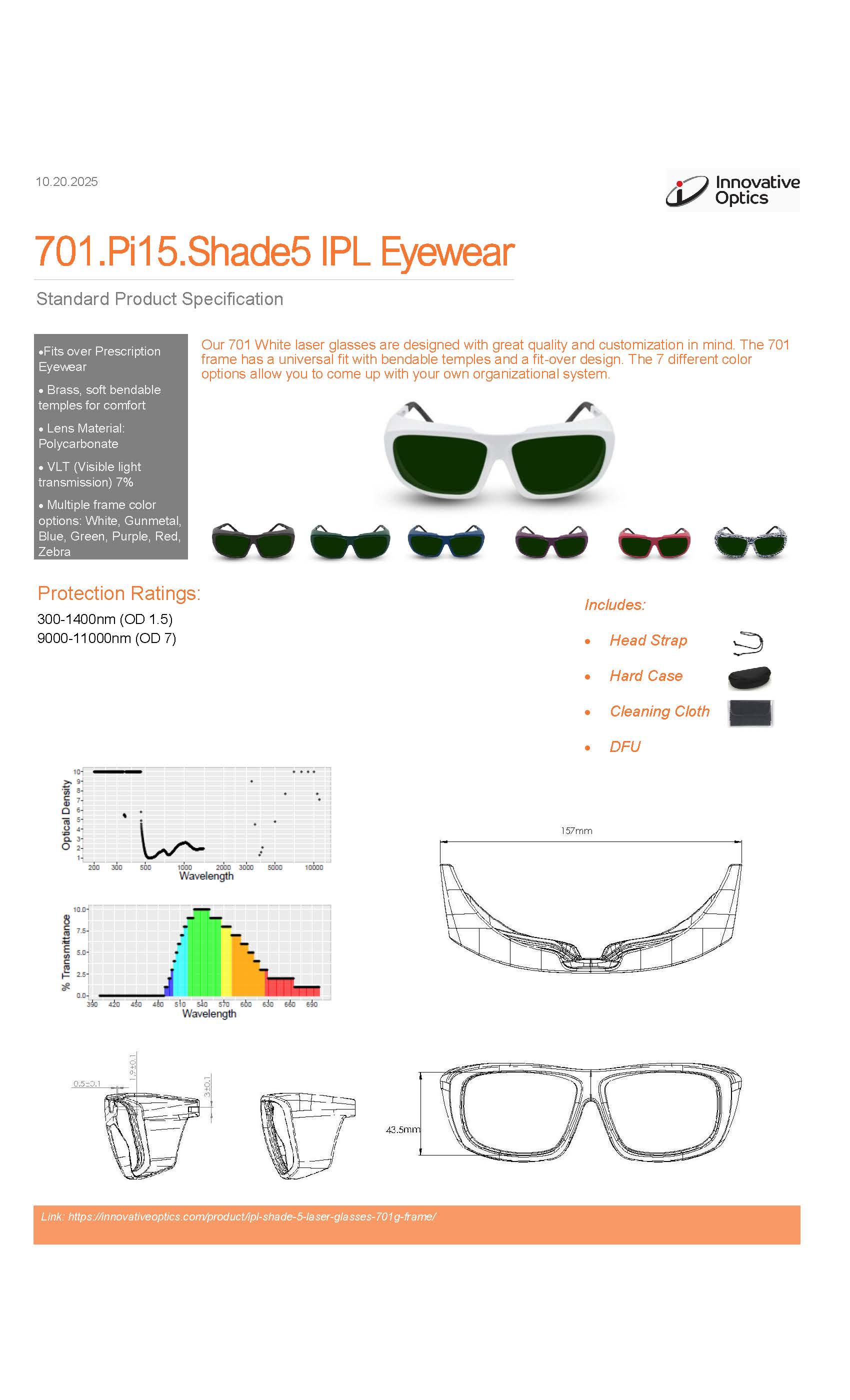 701.Pi15.IPL5 Fit Over, bendable temples - Image 2