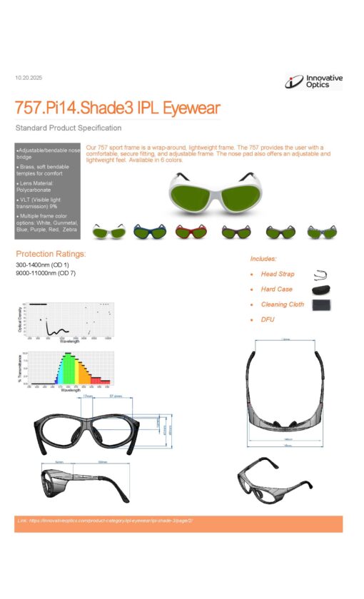 757.Pi14.IPL3 Wrap Around with soft bendable nose bridge and temples - Image 2