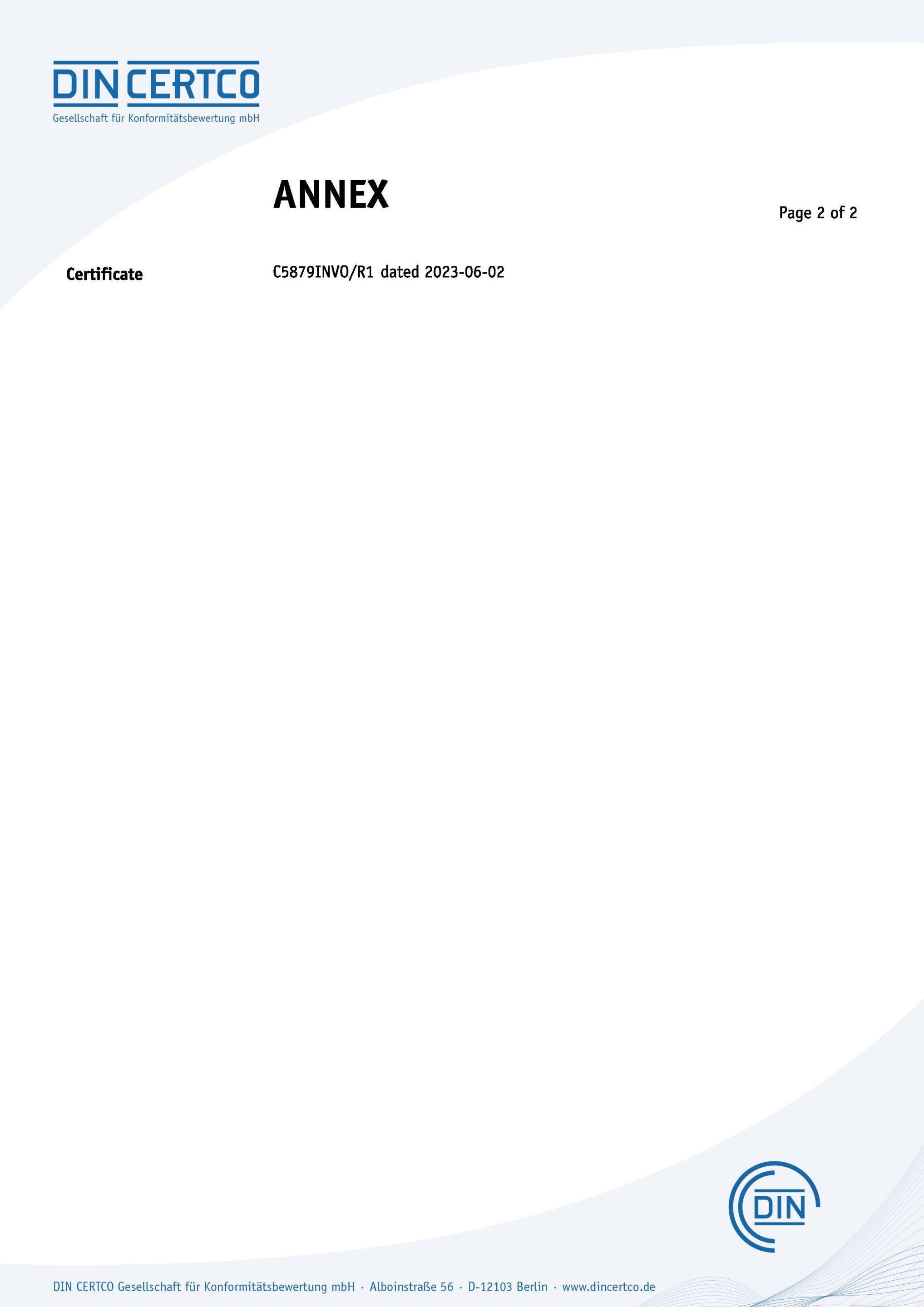 Pi10 CE Annex (Page 2 of 2)
