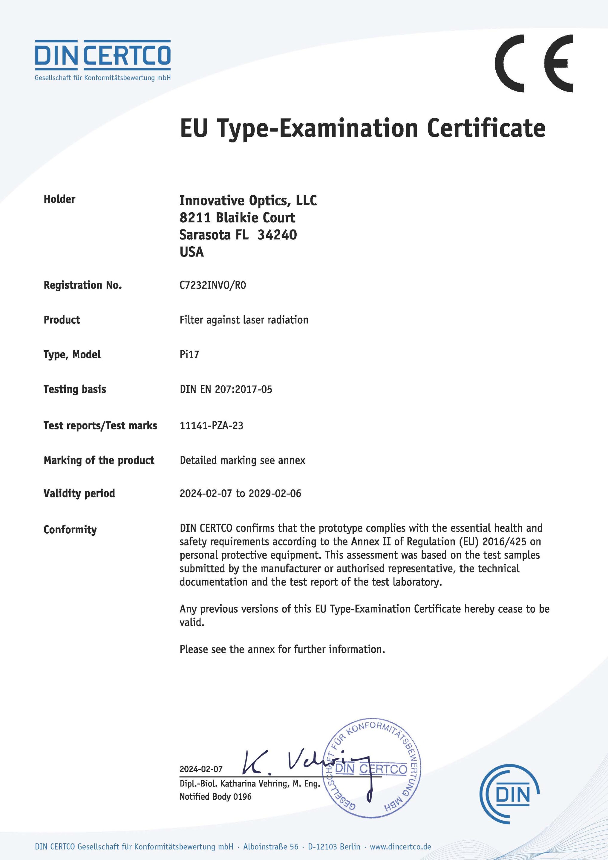 Pi17 CE Certificate - EU Pi17 CE Certificate - EU